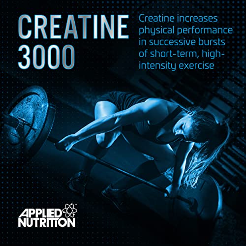 Applied Nutrition Creatine 3000 - Creatine Monohydrate Capsules 3000mg Per Serving High Strength Supplement Increases Physical Performance (120 Capsules - 30 Servings) | High-Quality Creatine | MySupplementShop.co.uk