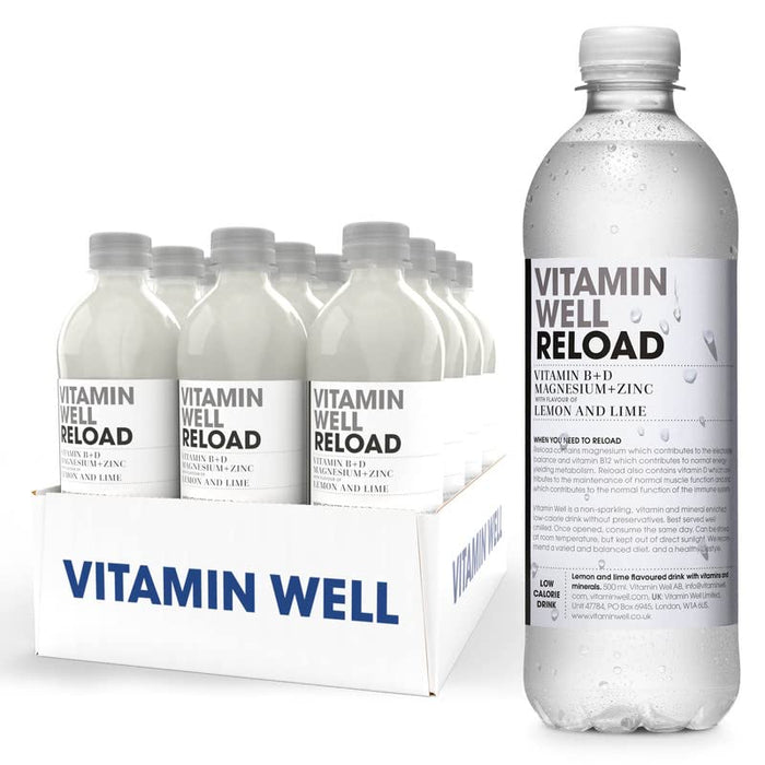 Vitamin Well Reload 12x500ml Lemon & Lime by Vitamin Well at MYSUPPLEMENTSHOP.co.uk