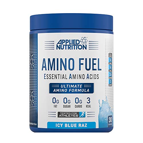 Applied Nutrition Amino Fuel - Amino Acids Supplement EAA Essential Amino Acids Powder Muscle Fuel & Recovery (390g - 30 Servings) (ICY Blue Raz) | High-Quality Amino Acids and BCAAs | MySupplementShop.co.uk