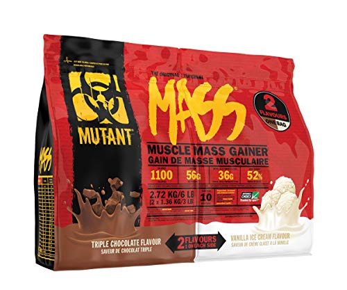 Mutant Mass Dual Chamber 2.72kg Choc & Vanilla Ice Cream | High-Quality Weight Gainers & Carbs | MySupplementShop.co.uk