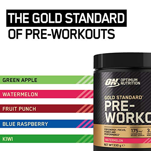 Optimum Nutrition Gold Standard Pre Workout Watermelon Flavoured Powder 330g | High-Quality Acetyl-L-Carnitine | MySupplementShop.co.uk
