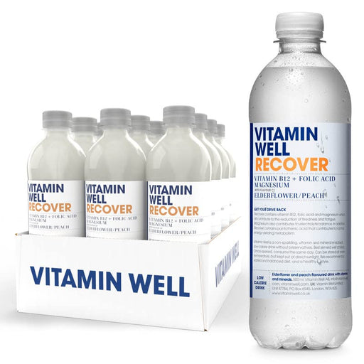Vitamin Well Recover 12x500ml Peach & Elderflower by Vitamin Well at MYSUPPLEMENTSHOP.co.uk