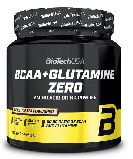 BioTechUSA BCAA + Glutamine Zero, Orange - 480 grams | High-Quality Amino Acids and BCAAs | MySupplementShop.co.uk