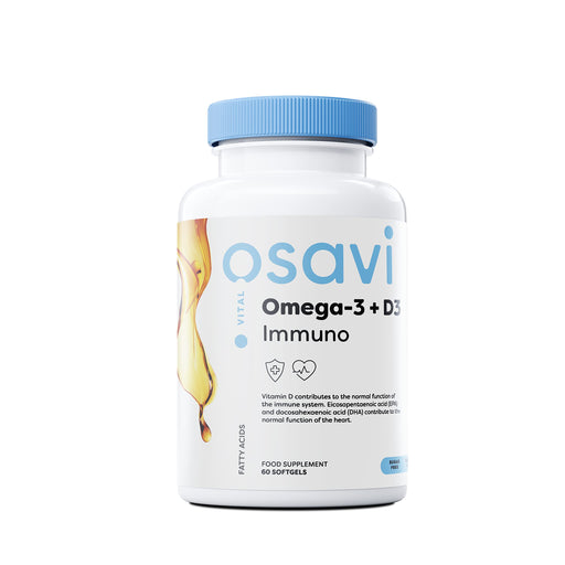 Osavi Omega-3 + D3 Immuno, Lemon - 60 softgels | High-Quality Omega-3 | MySupplementShop.co.uk