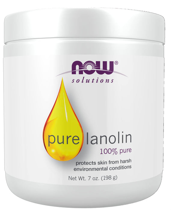 NOW Foods Lanolin, 100% Pure - 198g | High-Quality Health and Wellbeing | MySupplementShop.co.uk