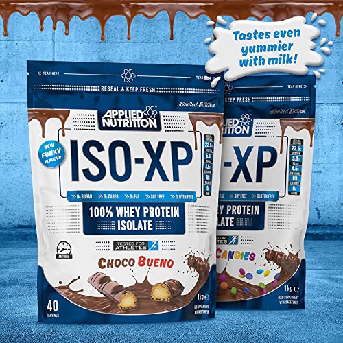 Applied Nutrition ISO XP Whey Isolate - Whey Protein Isolate Powder ISO-XP Funky Yummy Flavours (1kg - 40 Servings) (Choco Bueno) | High-Quality Blocks & Bars | MySupplementShop.co.uk