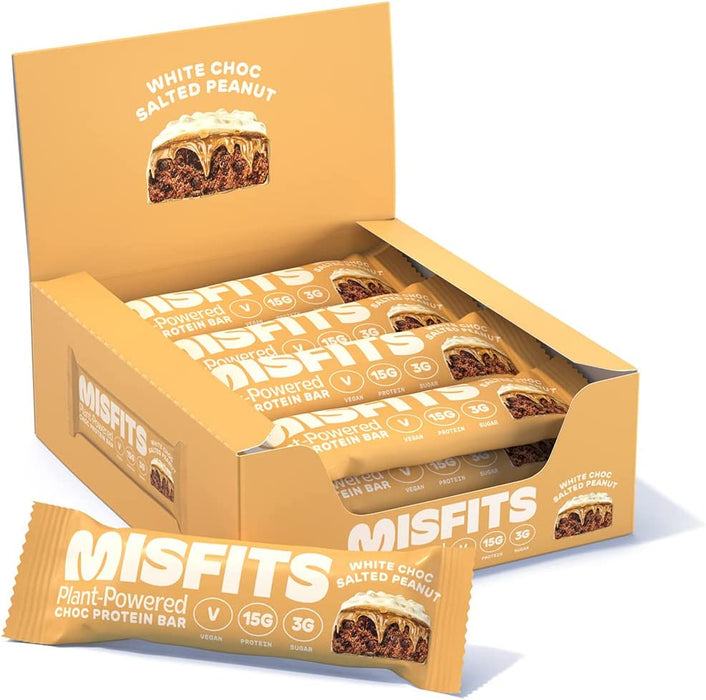 Misfits Vegan Protein Bar 12 x 45g | High-Quality Health & Beauty > Health Care > Fitness & Nutrition > Vitamins & Supplements | MySupplementShop.co.uk