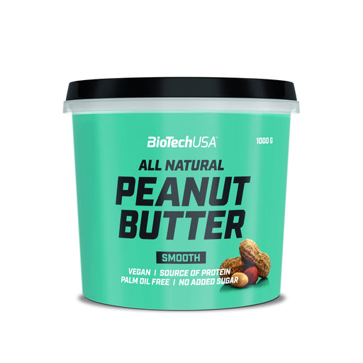 BioTechUSA Peanut Butter, Smooth - 1000g | High-Quality Combination Multivitamins & Minerals | MySupplementShop.co.uk