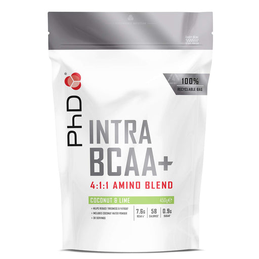 PhD Intra BCAA+, Coconut & Lime - 450 grams | High-Quality Amino Acids and BCAAs | MySupplementShop.co.uk