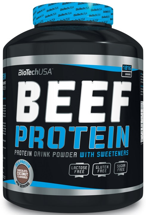 BioTechUSA Beef Protein, Strawberry - 1816 grams | High-Quality Protein | MySupplementShop.co.uk