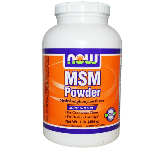 NOW Foods MSM Methylsulphonylmethane, Powder - 454g | High-Quality Joint Support | MySupplementShop.co.uk