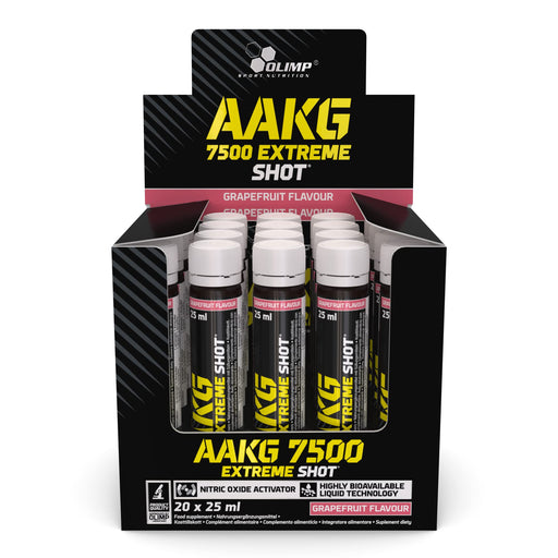 Olimp Nutrition AAKG 7500 Extreme Shot, Grapefruit - 20 x 25 ml. | High-Quality Amino Acids and BCAAs | MySupplementShop.co.uk
