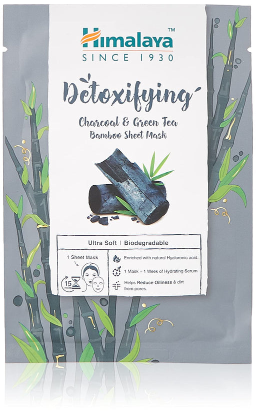 Himalaya Detoxifying Charcoal & Green Tea Bamboo Sheet Mask - 30 ml. | High-Quality Masks | MySupplementShop.co.uk