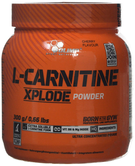 Olimp Nutrition L-Carnitine Xplode Powder, Cherry - 300 grams | High-Quality Omegas, EFAs, CLA, Oils | MySupplementShop.co.uk