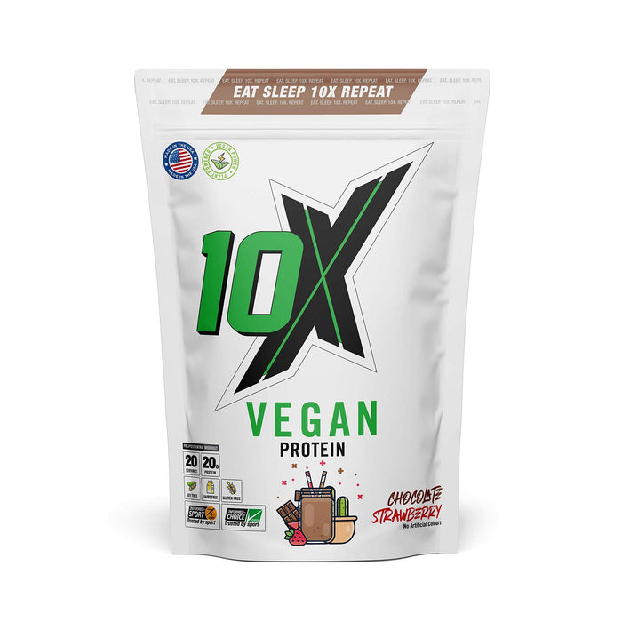 10X Athletic Vegan Protein 540g Chocolate Strawberry | High-Quality Nutrition Drinks & Shakes | MySupplementShop.co.uk