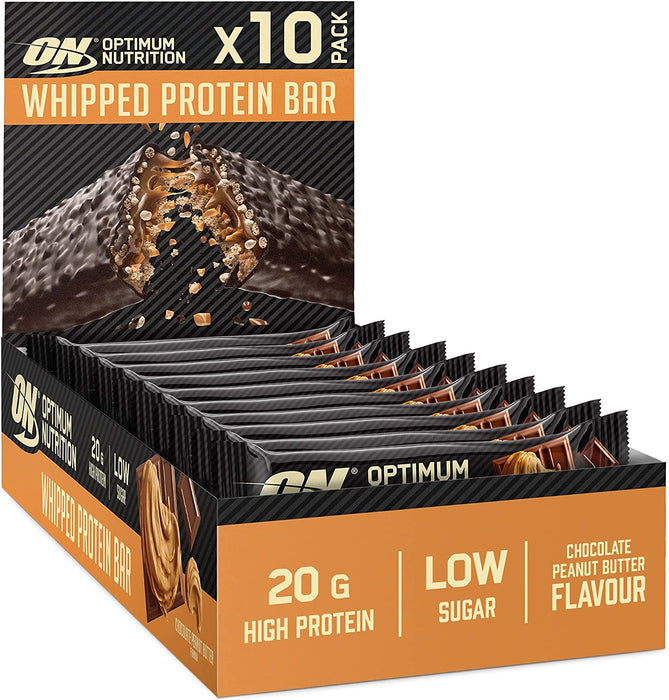 Optimum Nutrition Whipped Protein Bar 10 x 60g | High-Quality Protein Bars | MySupplementShop.co.uk