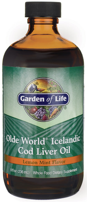 Garden of Life Olde World Icelandic Cod Liver Oil, Lemon Mint - 236 ml. | High-Quality Omegas, EFAs, CLA, Oils | MySupplementShop.co.uk
