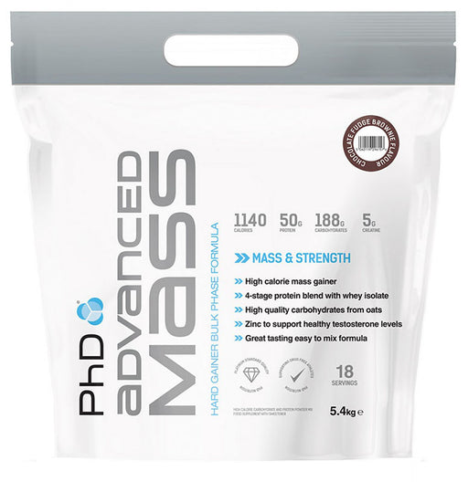 PhD Advanced Mass, Strawberries & Cream - 5400 grams | High-Quality Weight Gainers & Carbs | MySupplementShop.co.uk