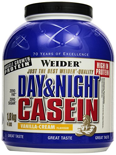 Weider Day & Night Casein, Vanilla Cream - 1800 grams | High-Quality Protein | MySupplementShop.co.uk