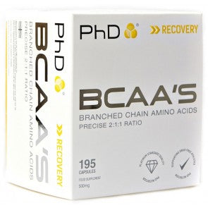 PhD BCAAs - 195 caps | High-Quality Amino Acids and BCAAs | MySupplementShop.co.uk