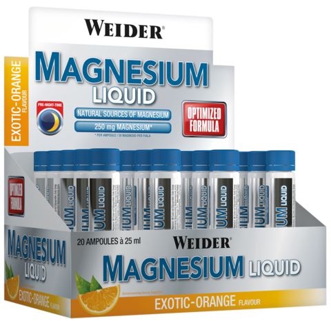 Weider Magnesium Liquid, Exotic-Orange - 20 x 25 ml. | High-Quality Vitamins & Minerals | MySupplementShop.co.uk