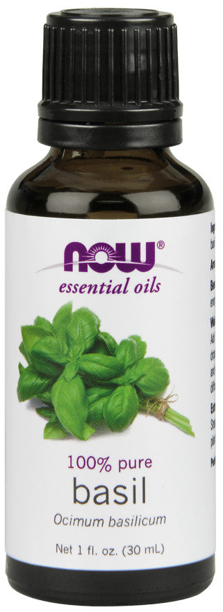 NOW Foods Essential Oil, Basil Oil - 30 ml. | High-Quality Health and Wellbeing | MySupplementShop.co.uk