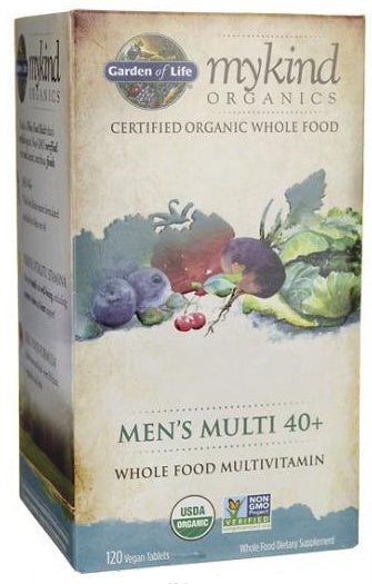 Garden of Life Mykind Organics Men's Multi 40+ - 120 vegan tabs | High-Quality Vitamins & Minerals | MySupplementShop.co.uk