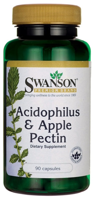 Swanson Acidophilus & Apple Pectin - 90 caps | High-Quality Health and Wellbeing | MySupplementShop.co.uk