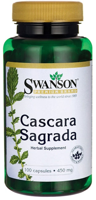 Swanson Cascara Sagrada, 450mg - 100 caps | High-Quality Health and Wellbeing | MySupplementShop.co.uk