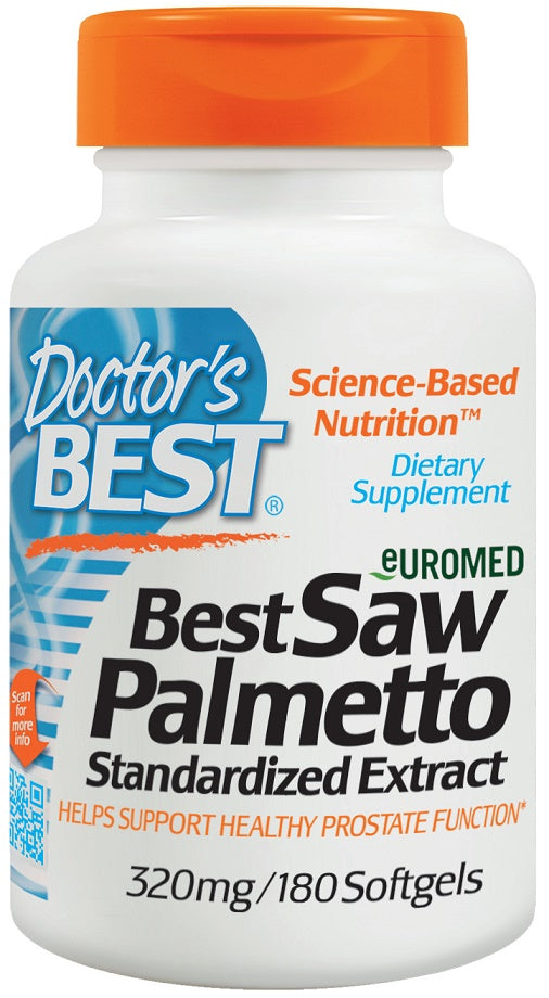 Doctor's Best Saw Palmetto Standardized Extract, 320mg - 180 softgels | High-Quality Health and Wellbeing | MySupplementShop.co.uk