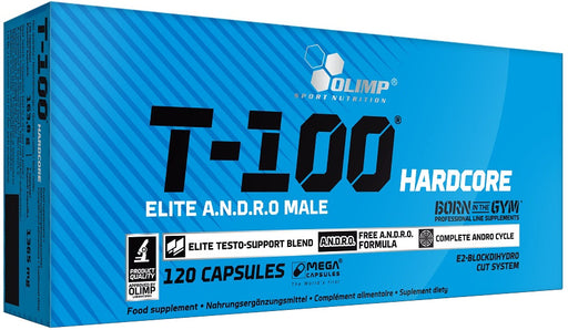 Olimp Nutrition T-100 Hardcore - 120 caps | High-Quality Natural Testosterone Support | MySupplementShop.co.uk