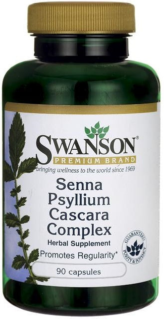 Swanson Senna Psyllium Cascara Complex - 90 caps | High-Quality Health and Wellbeing | MySupplementShop.co.uk