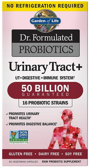 Garden of Life Dr. Formulated Probiotics Urinary Tract+ - 60 vcaps | High-Quality Health and Wellbeing | MySupplementShop.co.uk