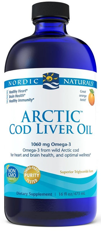 Nordic Naturals Arctic Cod Liver Oil, 1060mg Orange - 473 ml. | High-Quality Health and Wellbeing | MySupplementShop.co.uk