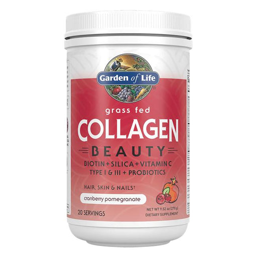Garden of Life Grass Fed Collagen Beauty, Cranberry Pomegranate - 270g | High-Quality Collagen | MySupplementShop.co.uk