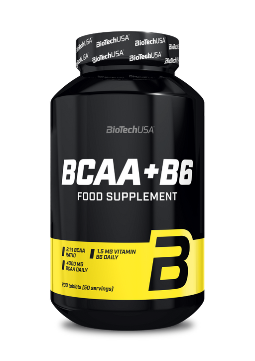 BioTechUSA BCAA+B6 - 200 tablets | High-Quality Amino Acids and BCAAs | MySupplementShop.co.uk