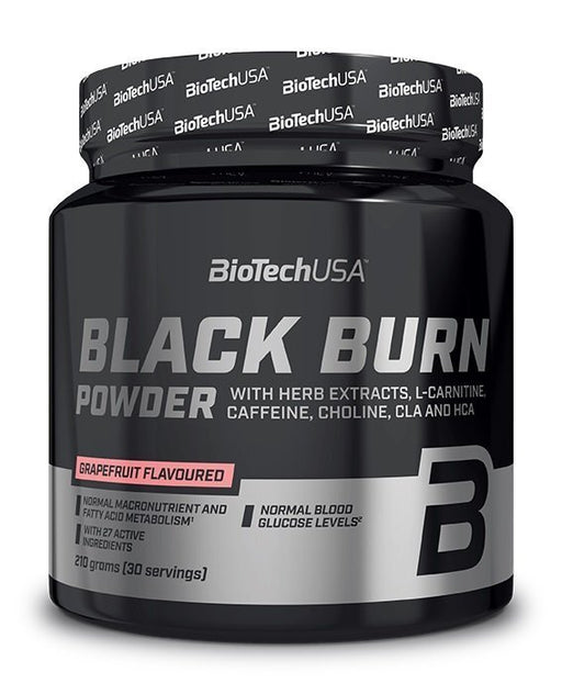 BioTechUSA Black Burn Powder, Grapefruit - 210 grams | High-Quality Slimming and Weight Management | MySupplementShop.co.uk