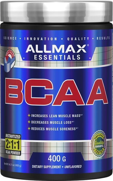 AllMax Nutrition BCAA 2:1:1 - 400 grams | High-Quality Amino Acids and BCAAs | MySupplementShop.co.uk