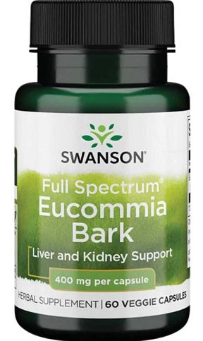 Swanson Full Spectrum Eucommia Bark, 400mg - 60 vcaps | High-Quality Vitamins, Minerals & Supplements | MySupplementShop.co.uk