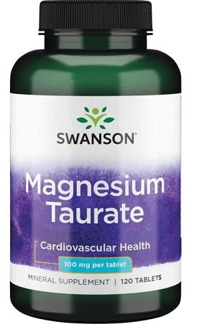 Swanson Magnesium Taurate, 100mg - 120 tabs | High-Quality Vitamins & Minerals | MySupplementShop.co.uk