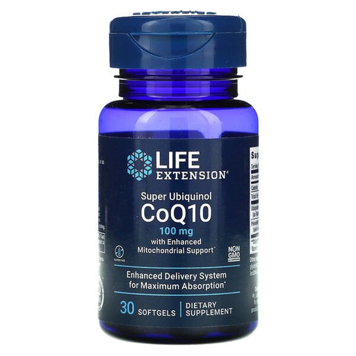 Life Extension Super Ubiquinol CoQ10 with Enhanced Mitochondrial Support, 100mg - 30 softgels | High-Quality Health and Wellbeing | MySupplementShop.co.uk