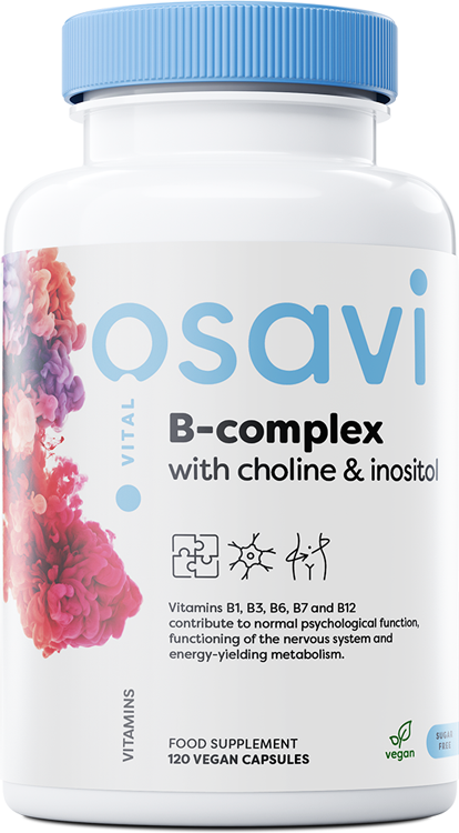 Osavi B-Complex with Choline & Inositol - 120 vegan caps | High-Quality Sports Supplements | MySupplementShop.co.uk