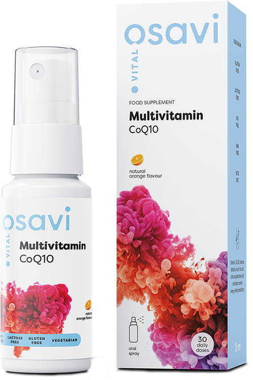 Osavi Multivitamin CoQ10 Oral Spray, Orange - 25 ml. | High-Quality Combination Multivitamins & Minerals | MySupplementShop.co.uk
