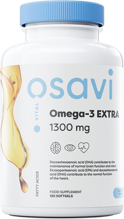 Osavi Omega-3 Extra, 1300mg (Lemon) - 120 softgels (EAN 5904139920367) | High-Quality Omega-3 | MySupplementShop.co.uk