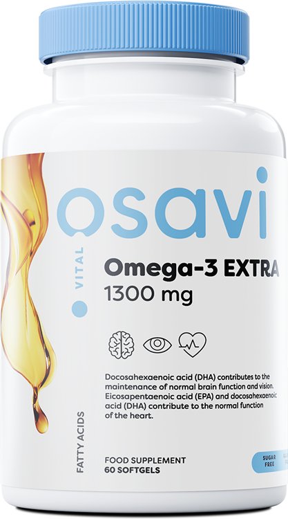 Osavi Omega-3 Extra, 1300mg (Lemon) - 60 softgels (EAN 5904139920404) | High-Quality Omega-3 | MySupplementShop.co.uk