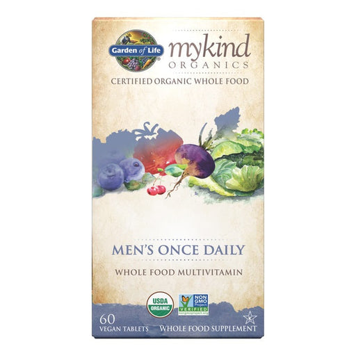 Garden of Life Mykind Organics Men's Once Daily - 60 vegan tabs | High-Quality Combination Multivitamins & Minerals | MySupplementShop.co.uk
