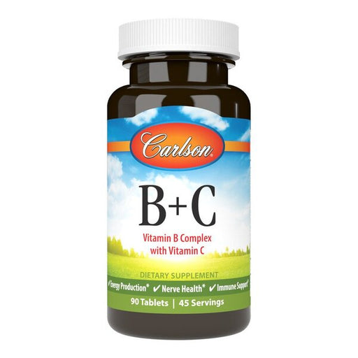 Carlson Labs B+C - 90 tabs | High-Quality Vitamins & Minerals | MySupplementShop.co.uk