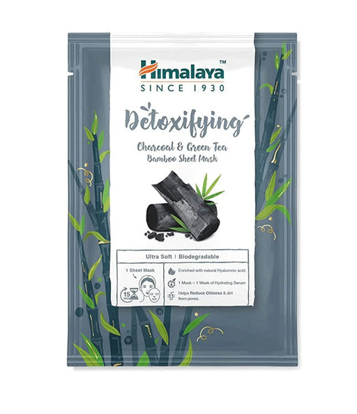 Himalaya Detoxifying Charcoal & Green Tea Bamboo Sheet Mask - 30 ml. | High-Quality Masks | MySupplementShop.co.uk