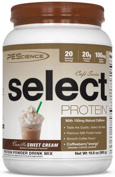 PEScience Select Protein Cafe Series, Vanilla Sweet Cream - 560 grams | High-Quality Protein | MySupplementShop.co.uk