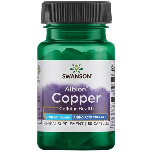 Swanson Albion Copper, 2mg - 60 caps | High-Quality Vitamins & Minerals | MySupplementShop.co.uk